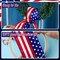 Patriotic Satin Wreath Sash for Front Door, Embroidery‑Ready Ribbon for Monogramming, 4th of July Door Decor & Garland Accessory for Indoor Outdoor Use